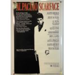 SCARFACE (1983) US one sheet film poster, classic gangster movie starring Al Pacino, rolled.