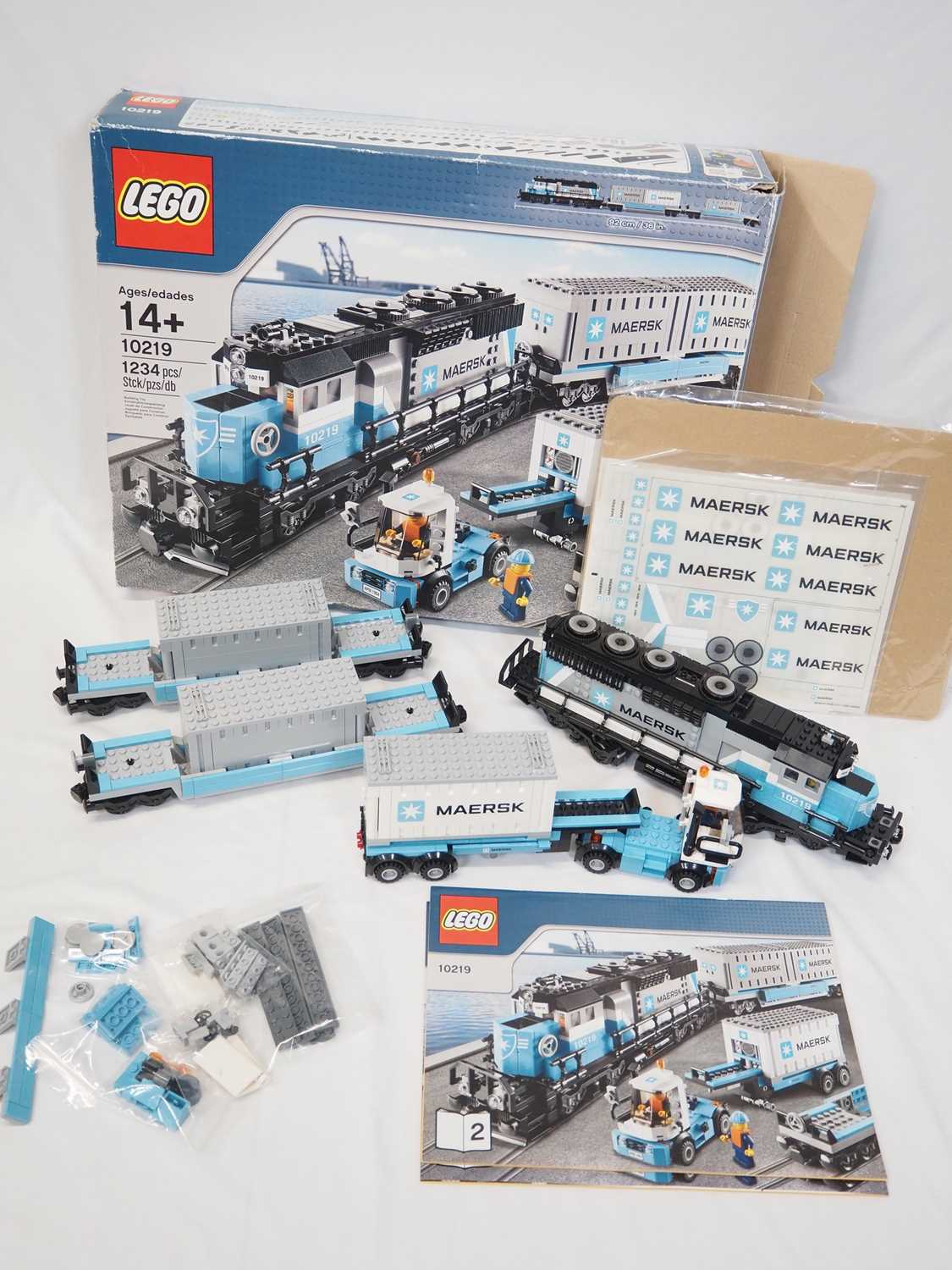 LEGO - TRAIN #10219 RC Train - Maersk Container Train - appears complete, no instructions, boxed