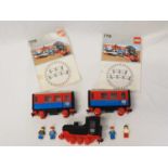 LEGO - TRAIN #7715 4.5v Push Along Passenger Steam Train - train parts and instructions x 2