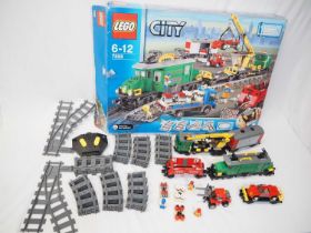 LEGO - CITY #7898 RC Train - Cargo Train Deluxe - part complete (missing blue truck) with box but no