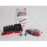 LEGO - TRAIN #7750 9v Steam Engine - part made - contents unchecked with printed instructions -