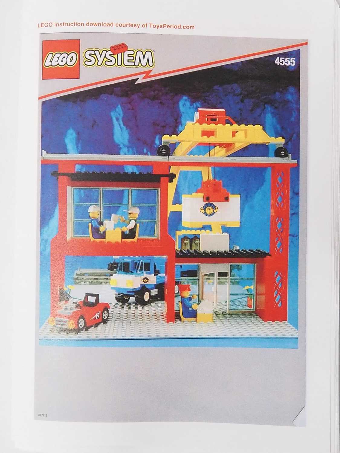 LEGO - TRAIN #4555 9v Cargo Station - some parts and printed instructions only - Image 2 of 2