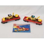 LEGO - TRAIN #4543 9v Railroad Tractor Flatbed - some parts and instructions, unboxed (x2)