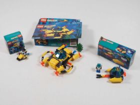 LEGO - AQUAZONE - A group of three Aquanauts sets comprising #1749, #6125 and #6145/1728 (damaged