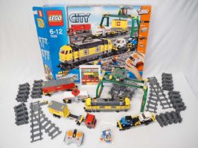 LEGO - CITY #7939 RC Train - Cargo Train - appears complete, not checked with box, instruction books