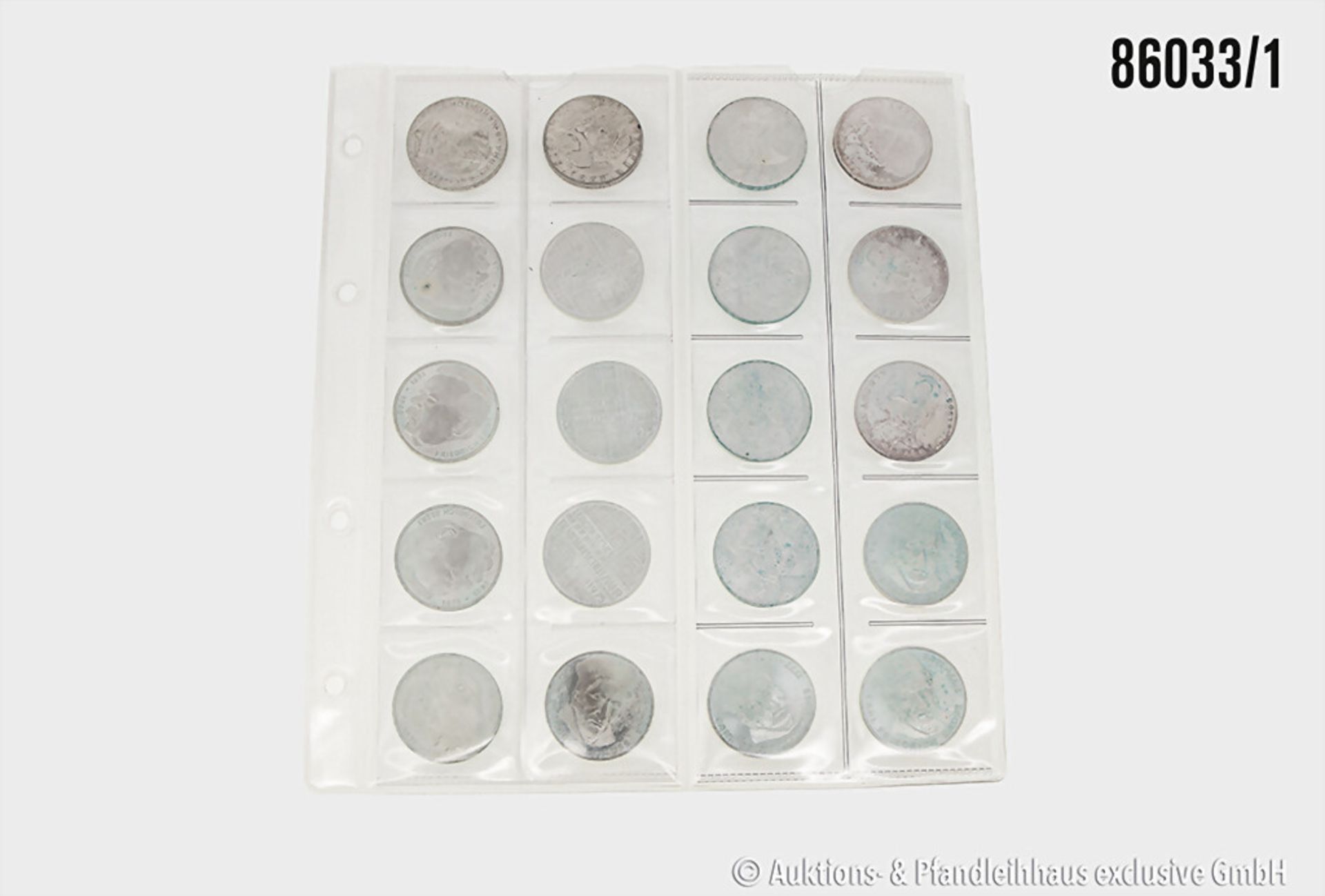 Konv. 5 DM Gedenkmünzen, insgesamt 109 Stück, mehr als 2/3 in Silber, versch. Motive, ...