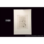 Orlik, Emil (1870-1932) "Bellevue" Frauenbeine, Radierung, Blattmaß ca. 35,5 x 25,5 cm, ...