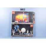 2 Lego Legoland Setpackungen 358 Raketenabschussstation Rocket Base und 367 Mondlandung ...