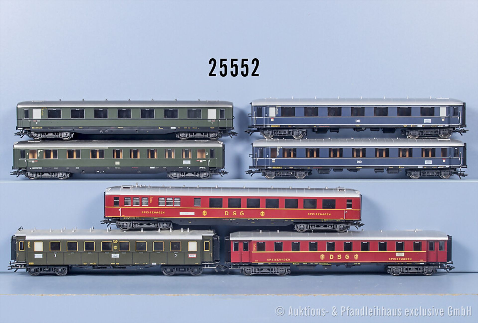 7 Märklin H0 D-Zug-Wagen, Z ...