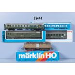 Märklin H0 D-Zug, dabei 3035 Typ 4 E-Lok der FS, BN 424 103, 4052, 4138 und 4146, Z ...