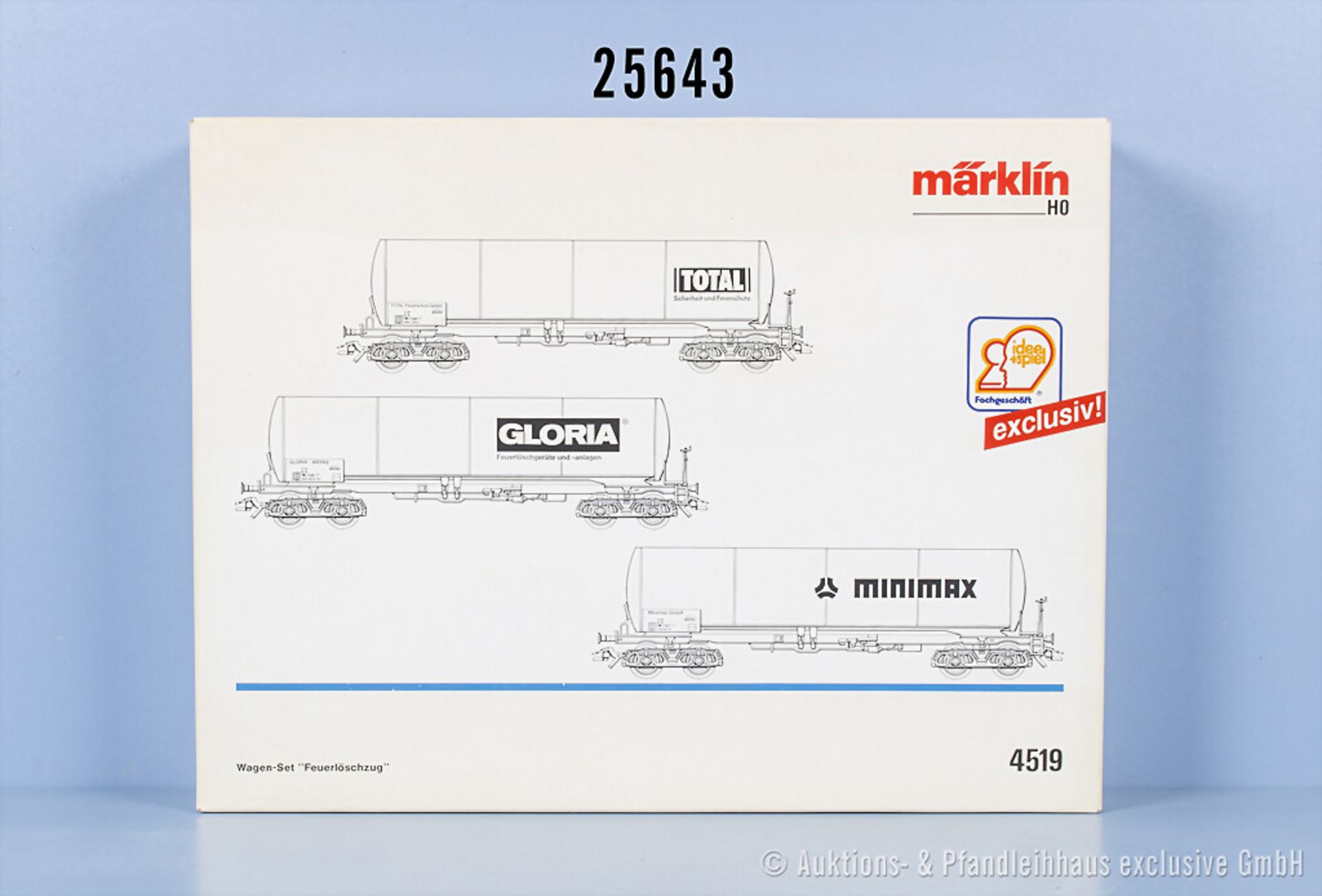 Märklin H0 4519 Wagenset Feuerlöschzug, Z 1-2, in ...