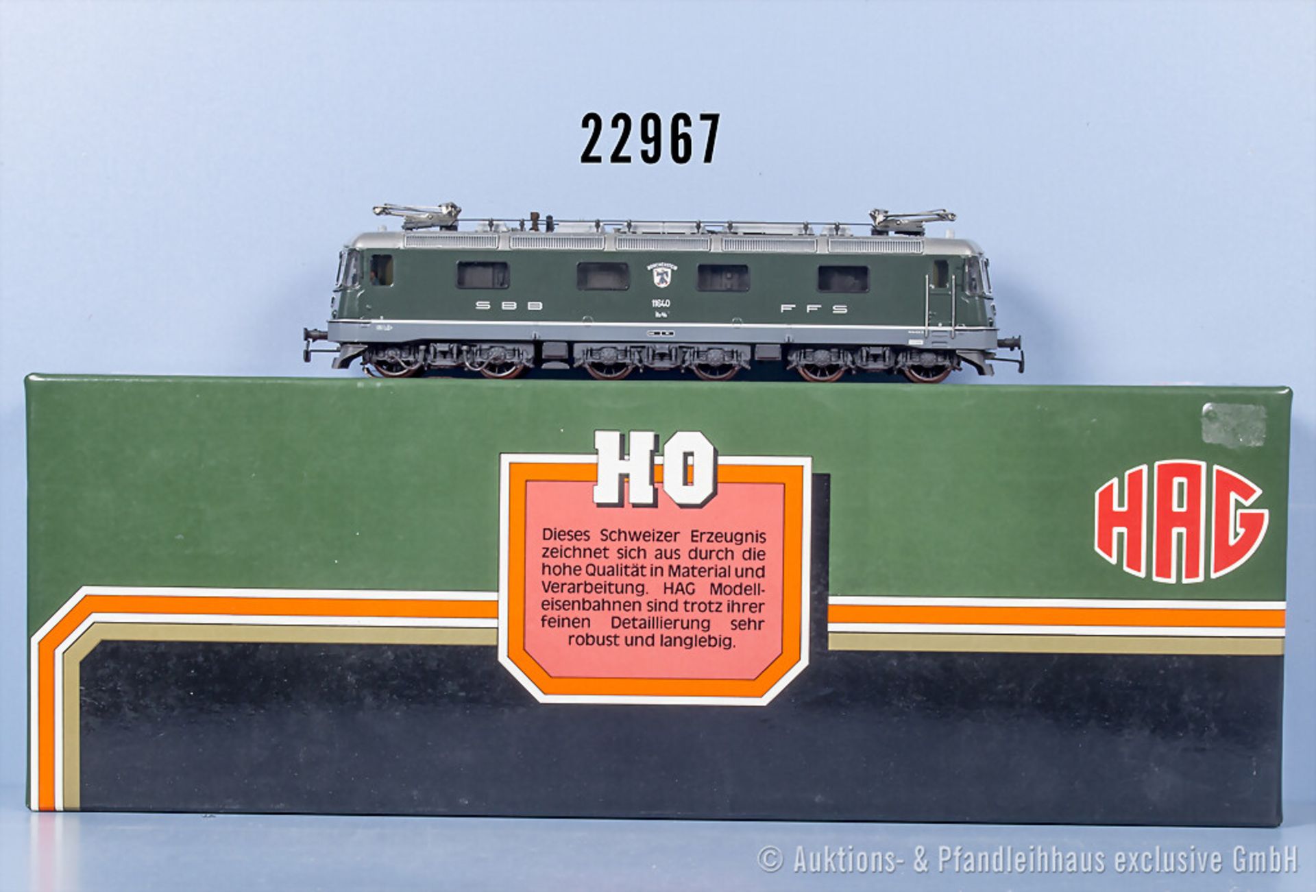 Hag H0 205 E-Lok der SBB, BN 11640, Z 1-2, in OVP, ...