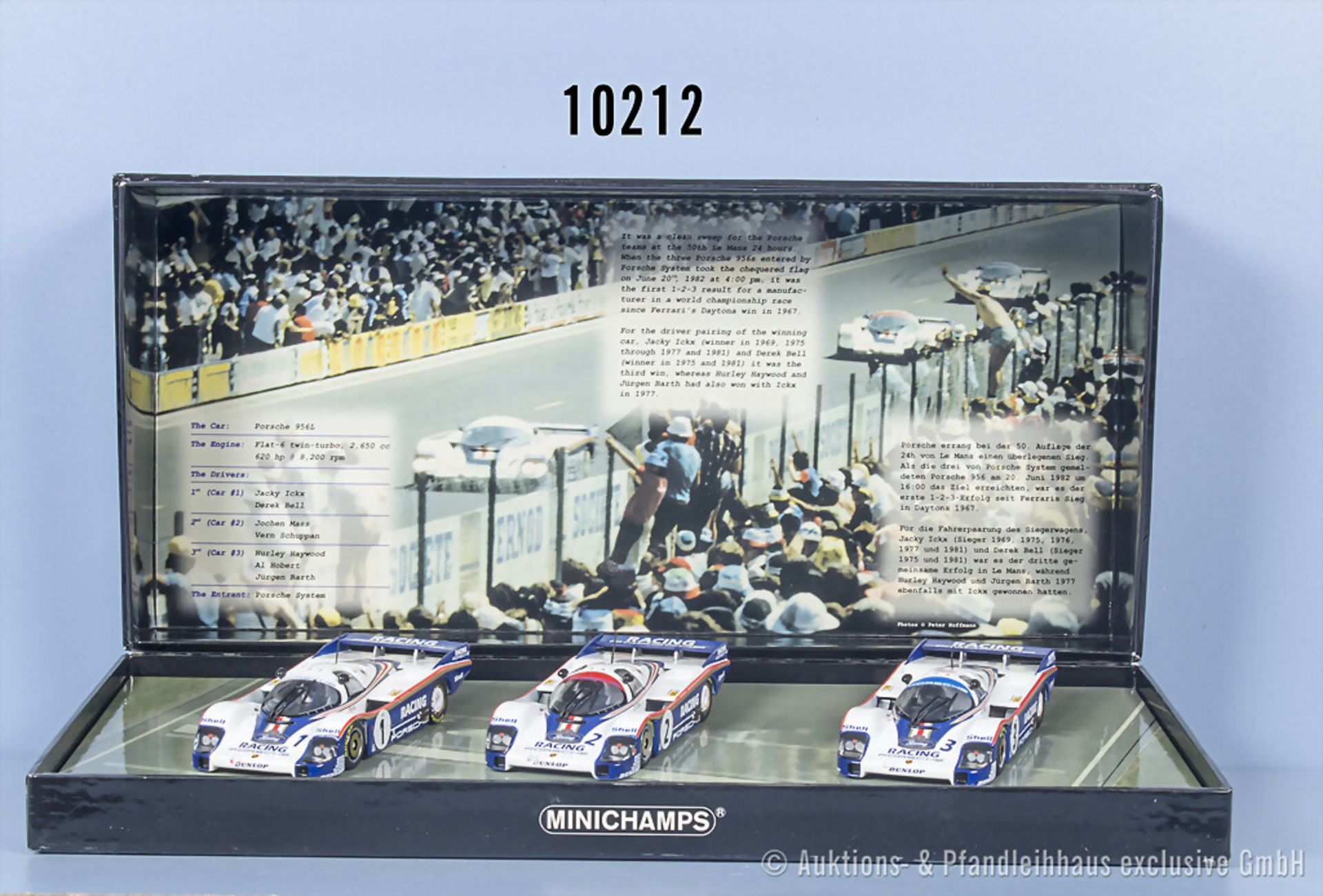 Minichamps Setpackung Porsche wins 1-2-3, 1982 24h Le Mans, limitierte Auflage ...