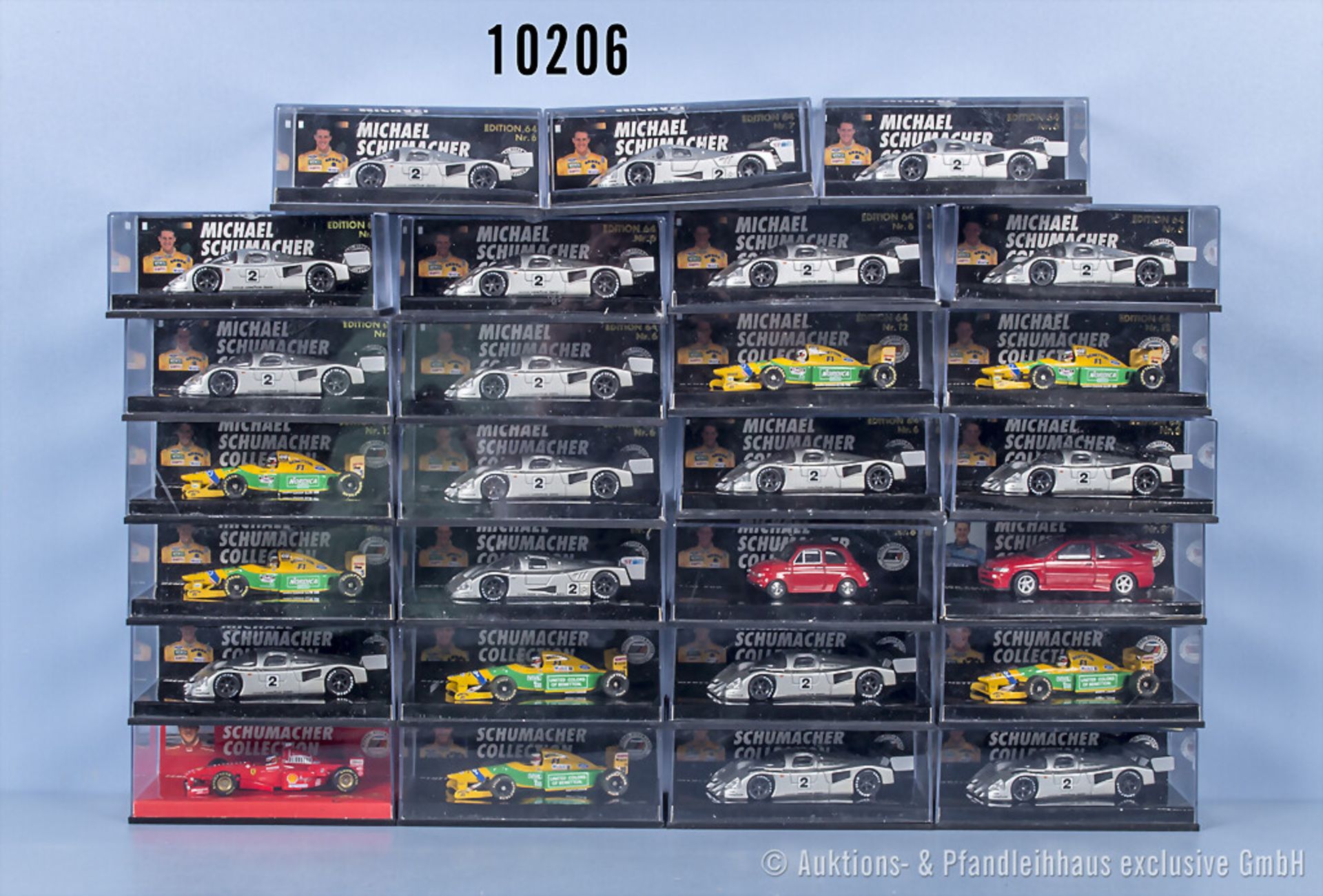 27 Minichamps Modellfahrzeuge Michael Schumacher Collection, Metall, 1:43, Z 0, OVP im ...