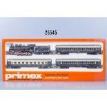 Primex H0 2701 Zugset Orient Express mit Schlepptenderlok, BN 38 2545 und 3 Wagen, Z ...