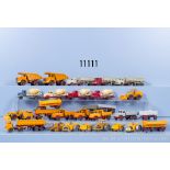 27 Wiking H0 Modellfahrzeuge, überwiegend Baustellenfahrzeuge, dabei 1157, 1106, 1114, ...