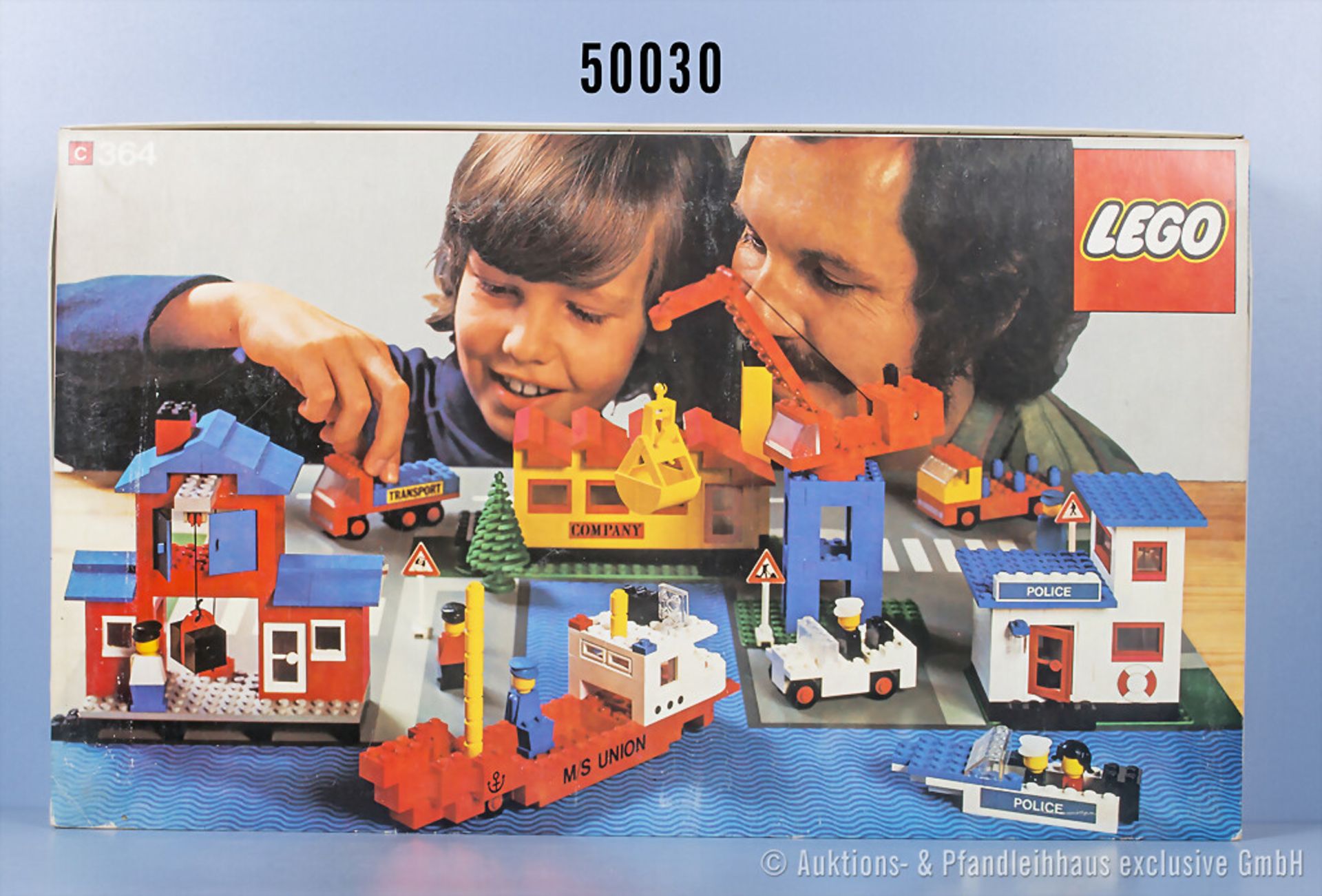Lego großer Stadthafen 364, geöffnet, 70er Jahre, Bedienungsanleitung, OVP mit ...