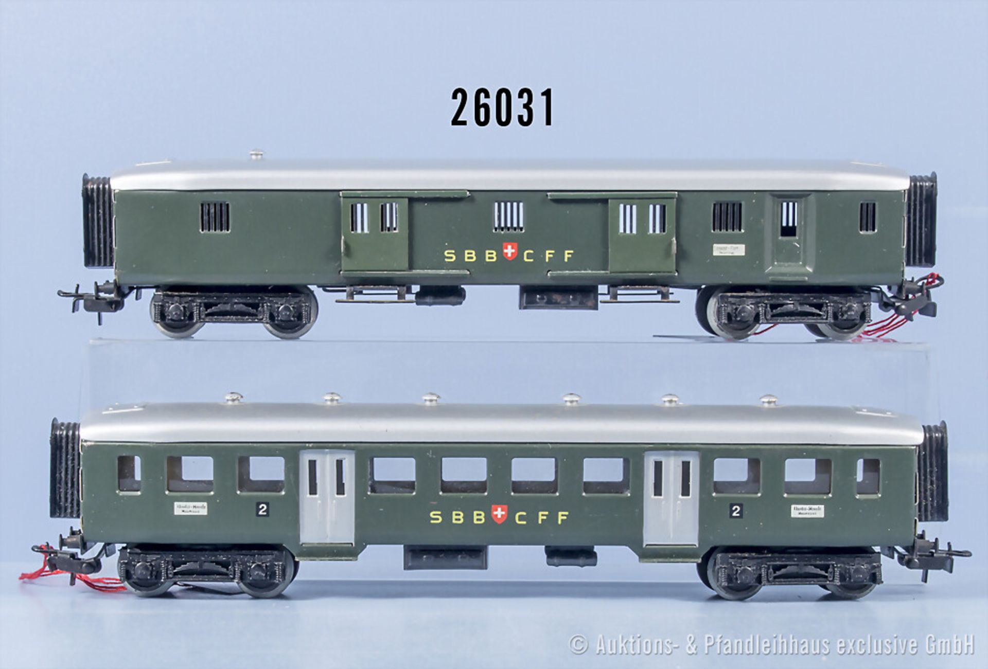 2 Märklin H0 D-Zug-Wagen, dabei 348/1 und 348/4, Z ...