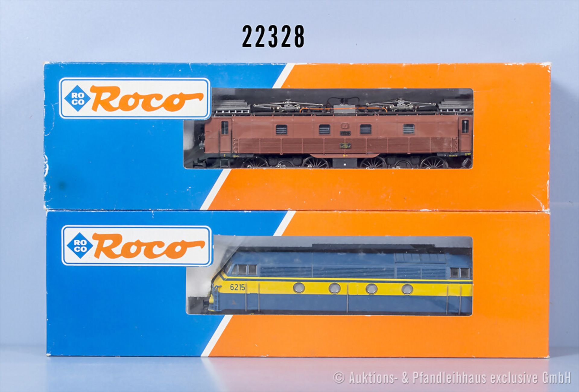 2 Roco H0 Loks, dabei 43548 E-Lok der SNCB, BN 6215 und 43926 E-Lok der SBB, BN 12320, ...