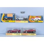 5 Modellfahrzeuge, Corgi 406 Unimog, 396 Datsum 240Z, Dinky 153 Aston Martin, 224 ...