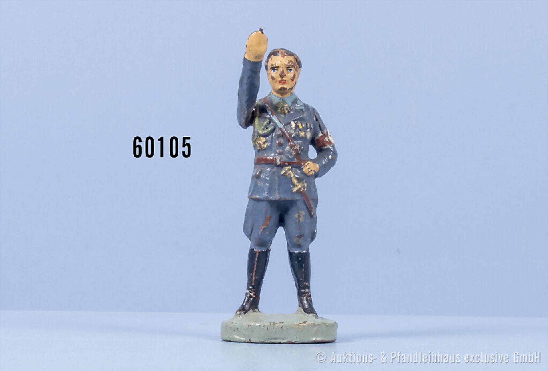 Elastolin Göring in Luftwaffenuniform, bewegl. Grußarm, Masse, 7 cm, Z 2, ...