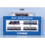 Fleischmann Spur N 7887 Zugset Ruhr-Schnellverkehr mit Tenderlok der DRG, BN 78 294 und ...