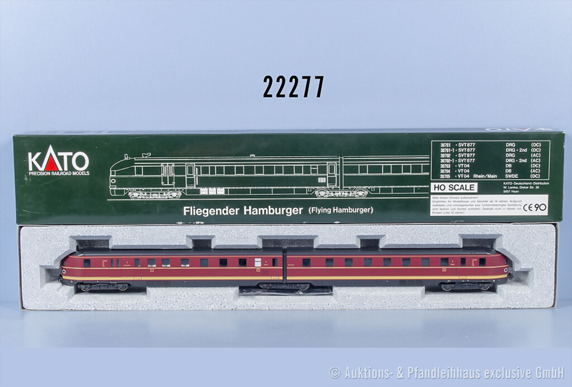 Kato H0 30703 2-teiliger Dieseltriebzug der DB, BN VT 04 000, Z 1 in ...