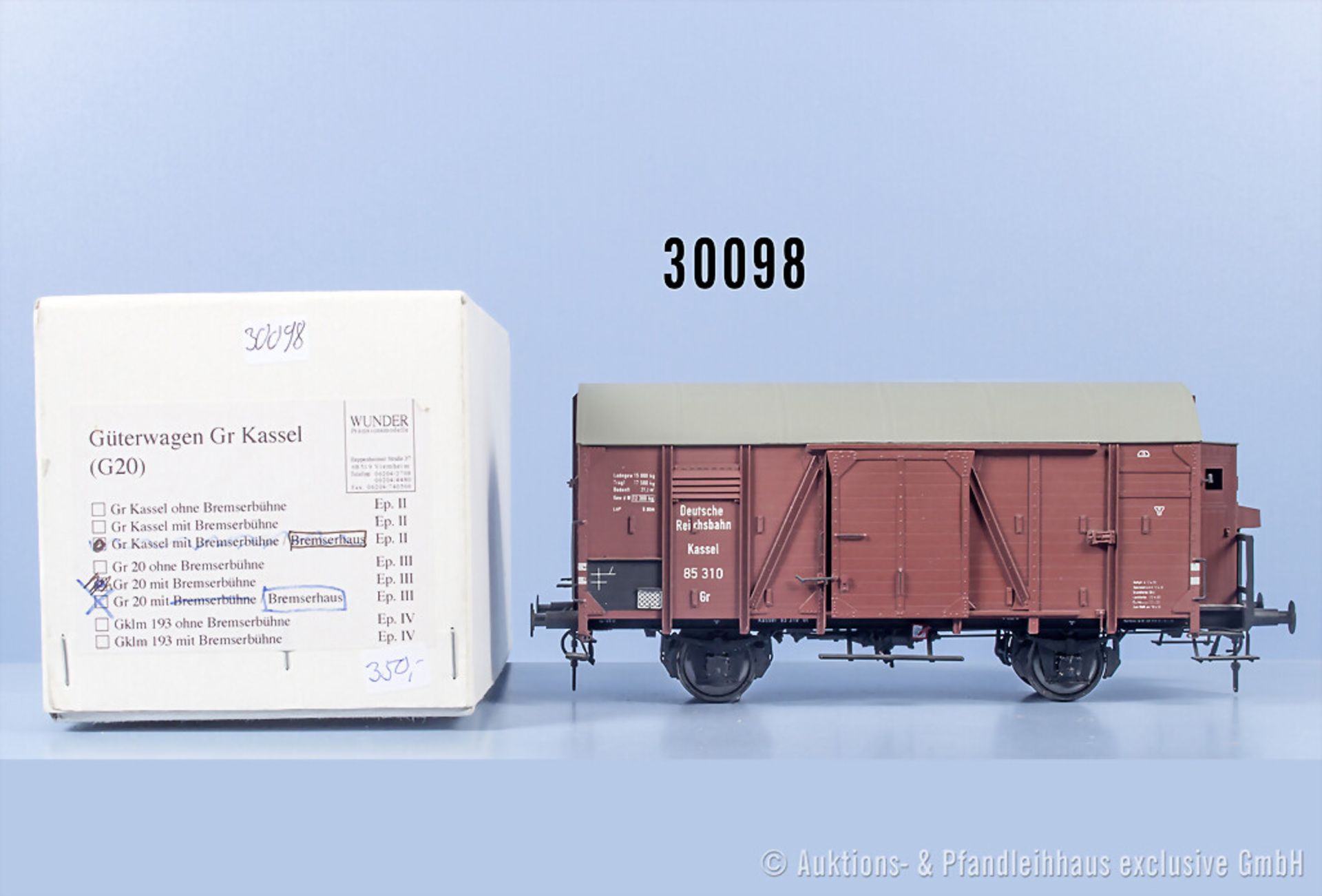 Wunder Spur 0 gedeckter Güterwagen als Kleinserienmodell, Z 0-1, in ...
