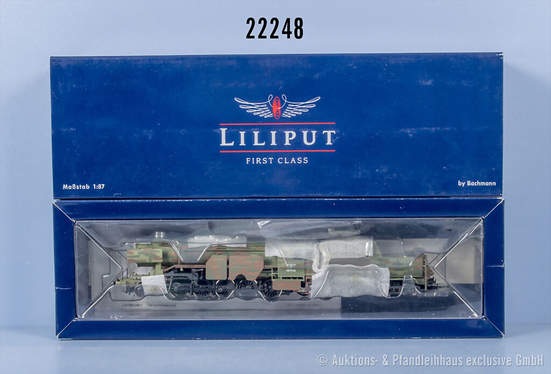 Liliput H0 104223 Schlepptenderlok der DRG, BN 42 1742 in Tarnbemalung und mit ...