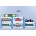 H0 Waldbahnzug mit Spectrum Tenderlok der WVP & PC, BN 6 und 6 Wagen, versch. ...