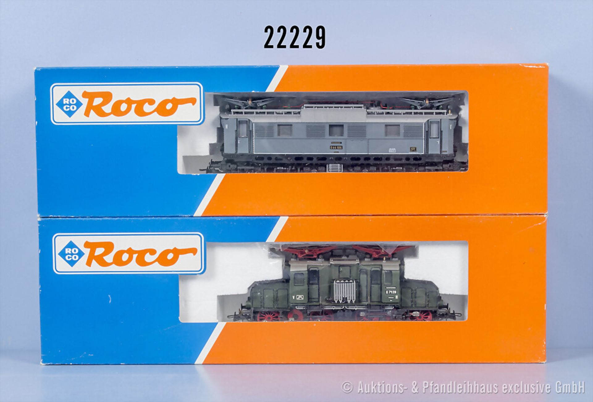 2 Roco H0 Loks, dabei 43410 E-Lok der DR, BN E 44 106 und 43514 E-Lok der DR, BN E 71 ...