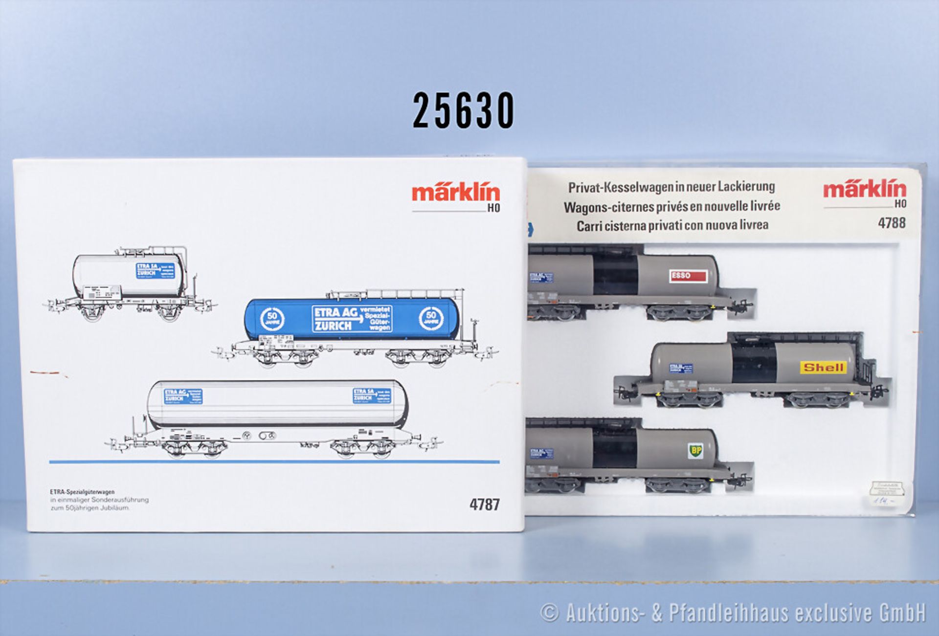 2 Märklin H0 Wagensets "ETRA", dabei 4787 und 4788, Z 1 in ...