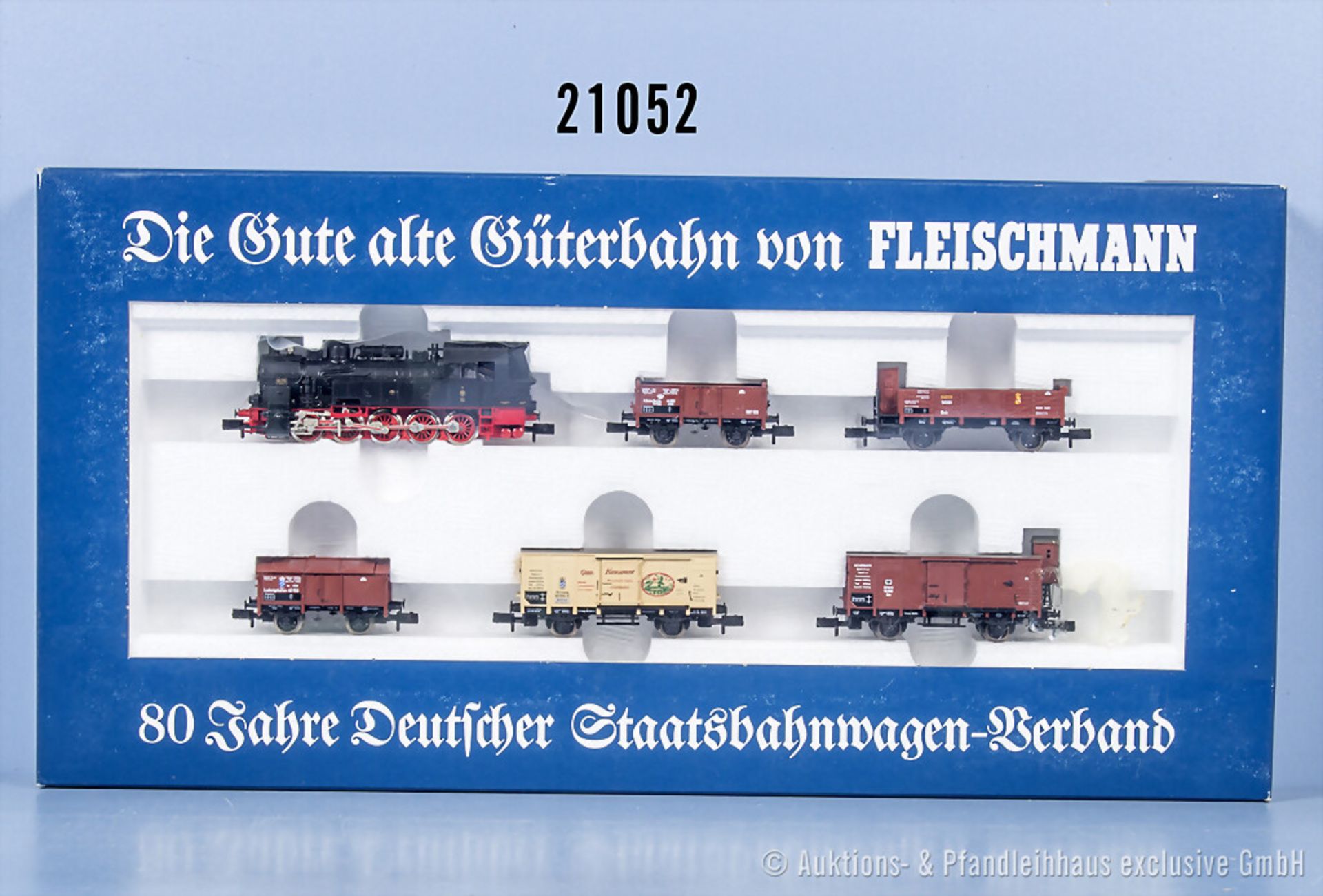 Fleischmann Spur N 7886 Zugset 80 Jahre Deutscher Staatsbahn Wagenverband mit Tenderlok ...