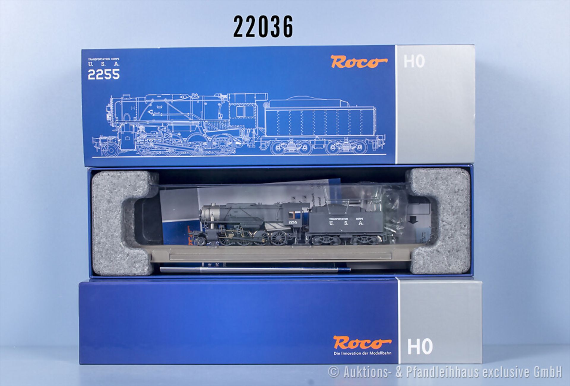Roco H0 72150 Schlepptenderlok des USATC, BN 2255, mit Digitalschnittstelle, Z 1 in ...