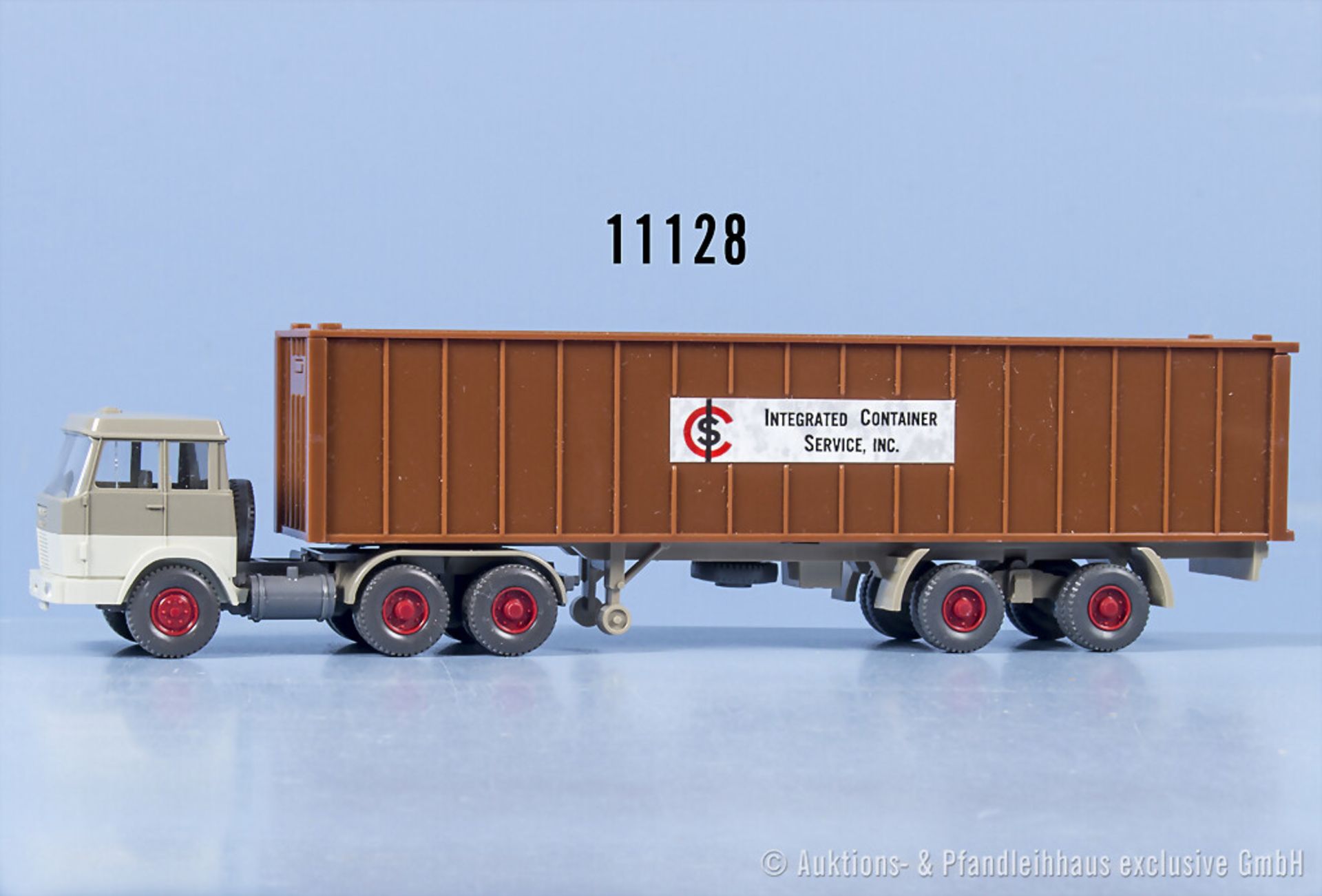 Wiking H0 Modellfahrzeug Werbemodell ICS/G Hanomag Henschel 40ft Container, Z ...