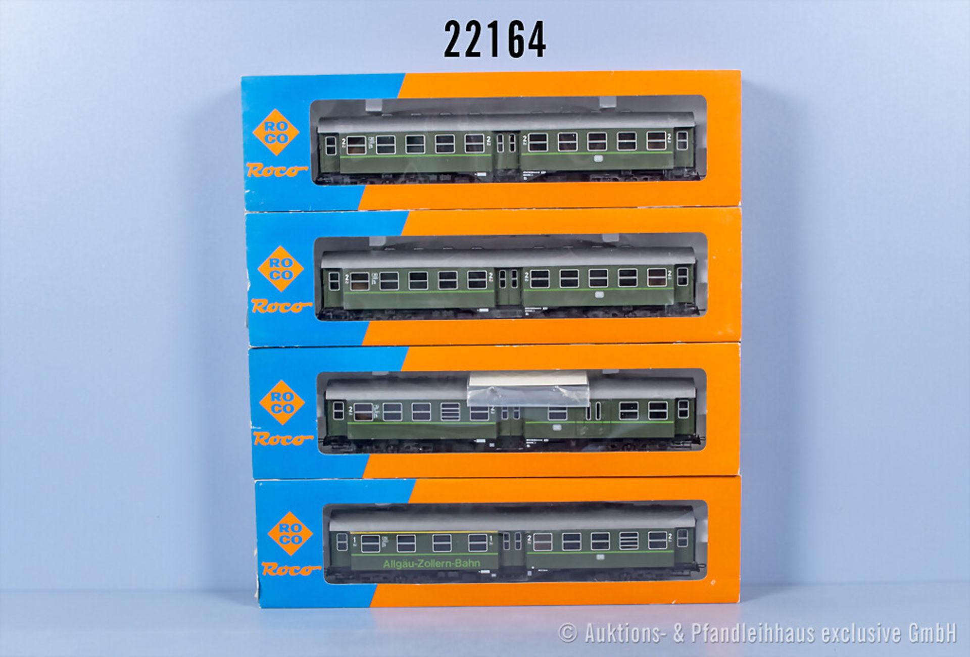 4 Roco H0 D-Zug Wagen, Z 1, in ...