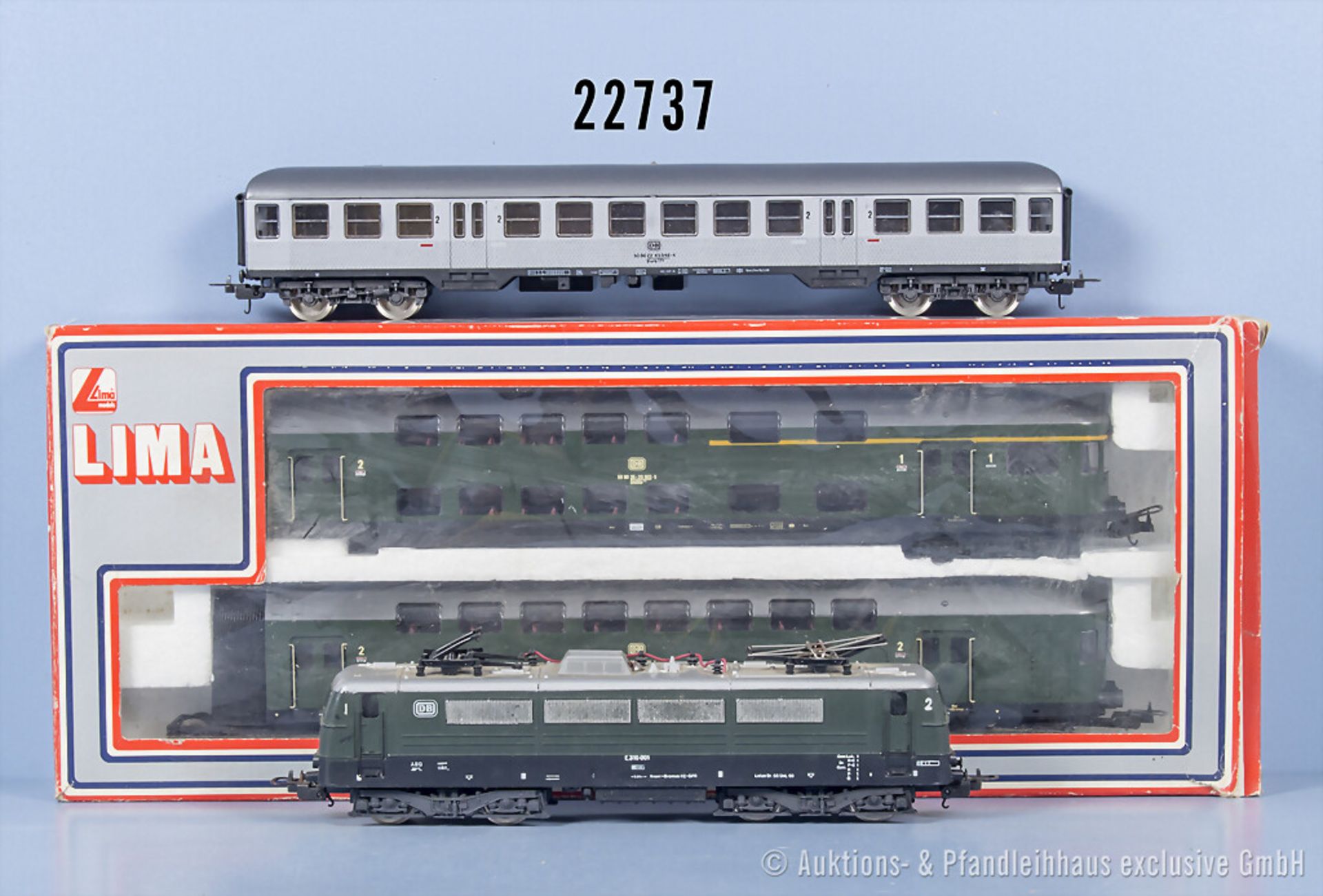 Lima H0 Nahverkehrszug mit E-Lok der DB, BN E310 001 und 3 Wagen, Z 2-3, 1 x in ...