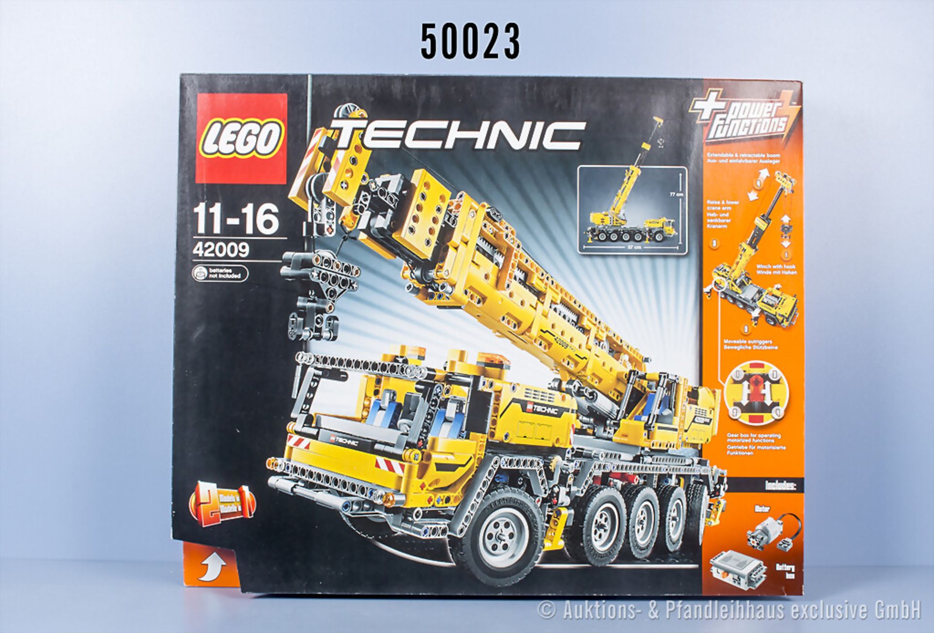 Lego Technic Mobiler Schwerlastkran 42009, geöffnet, mit Bauanleitungen,  Originaltüten ...