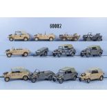 11 Gonio Militärfahrzeuge, VW Typ 82 und VW Schwimmwagen 166, Metall, 1:24, Z ...