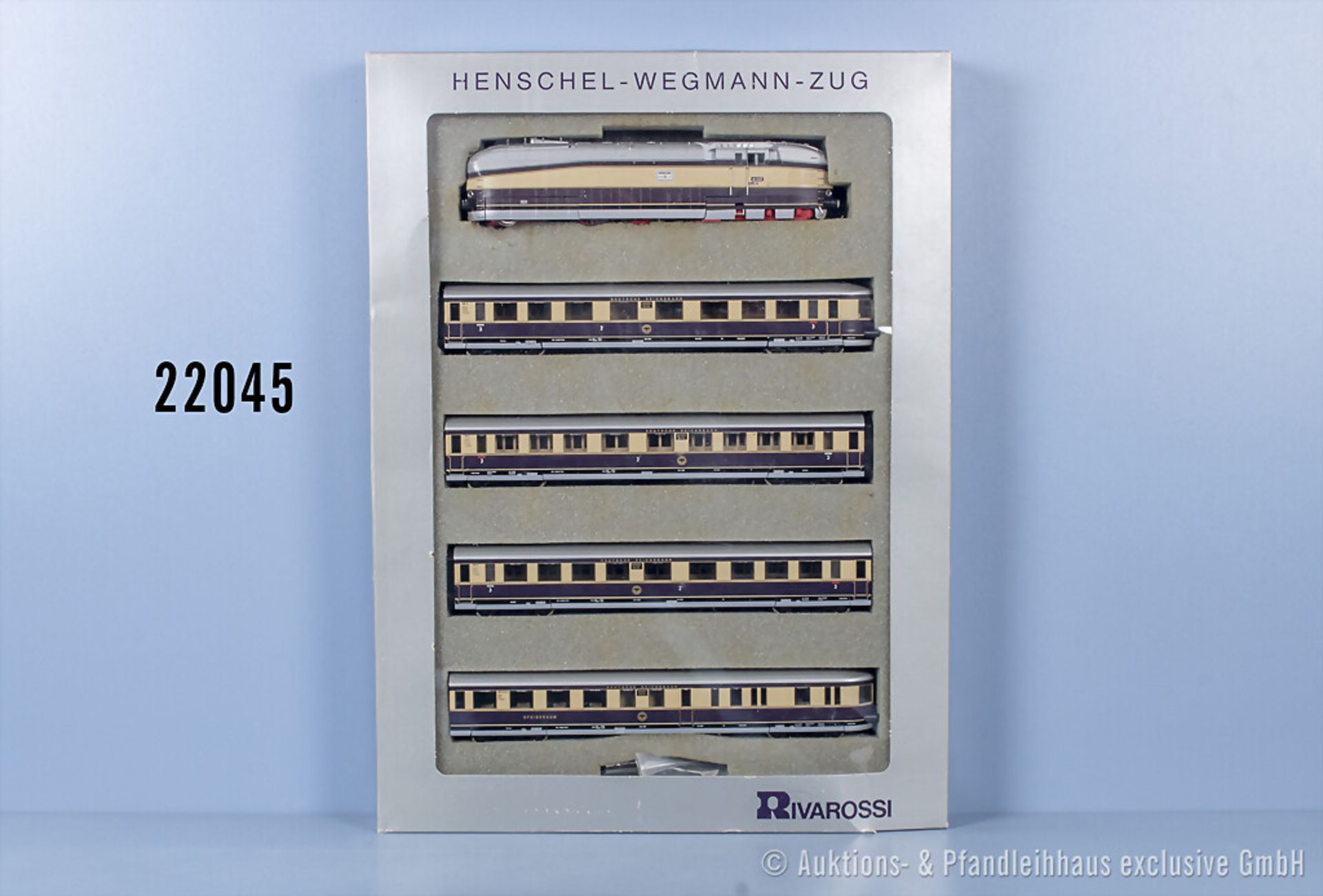 Rivarossi H0 0339 Zugset Henschel - Wegmann mit Stromlinien-Tenderlok der DRG, BN 61 ...