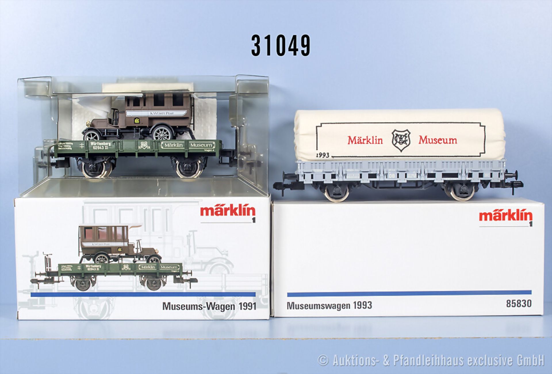 2 Märklin Spur 1 Museumswagen von 1991 und 1993, Z 1, in ...