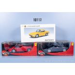 3 Modellautos, Autoart Lotus Elan S/E Coupé (Halterung Motorhaube beschädigt), 2 x ...