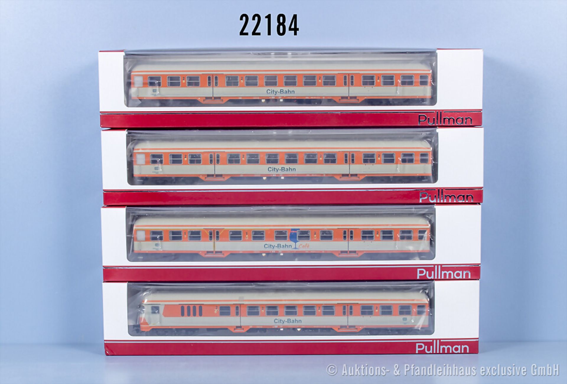 4 Pullman H0 S-Bahn Wagen, Z 1, in ...