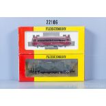 Fleischmann H0 4345 E-Lok der SBB, BN 10647 und 4405 Schienenbus der DB, BN 95 9150, Z ...