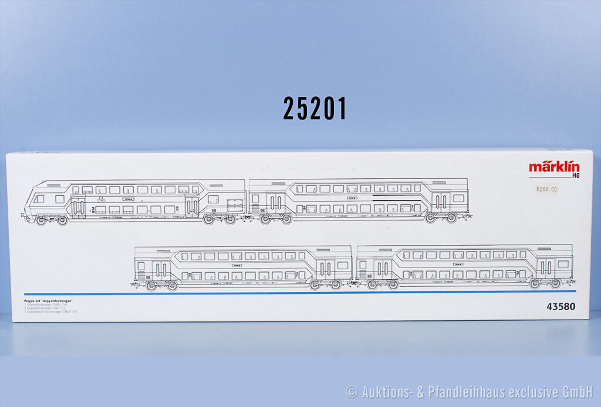 Märklin H0 43580 Doppelstock-Wagenset, Z 0-1 in ...