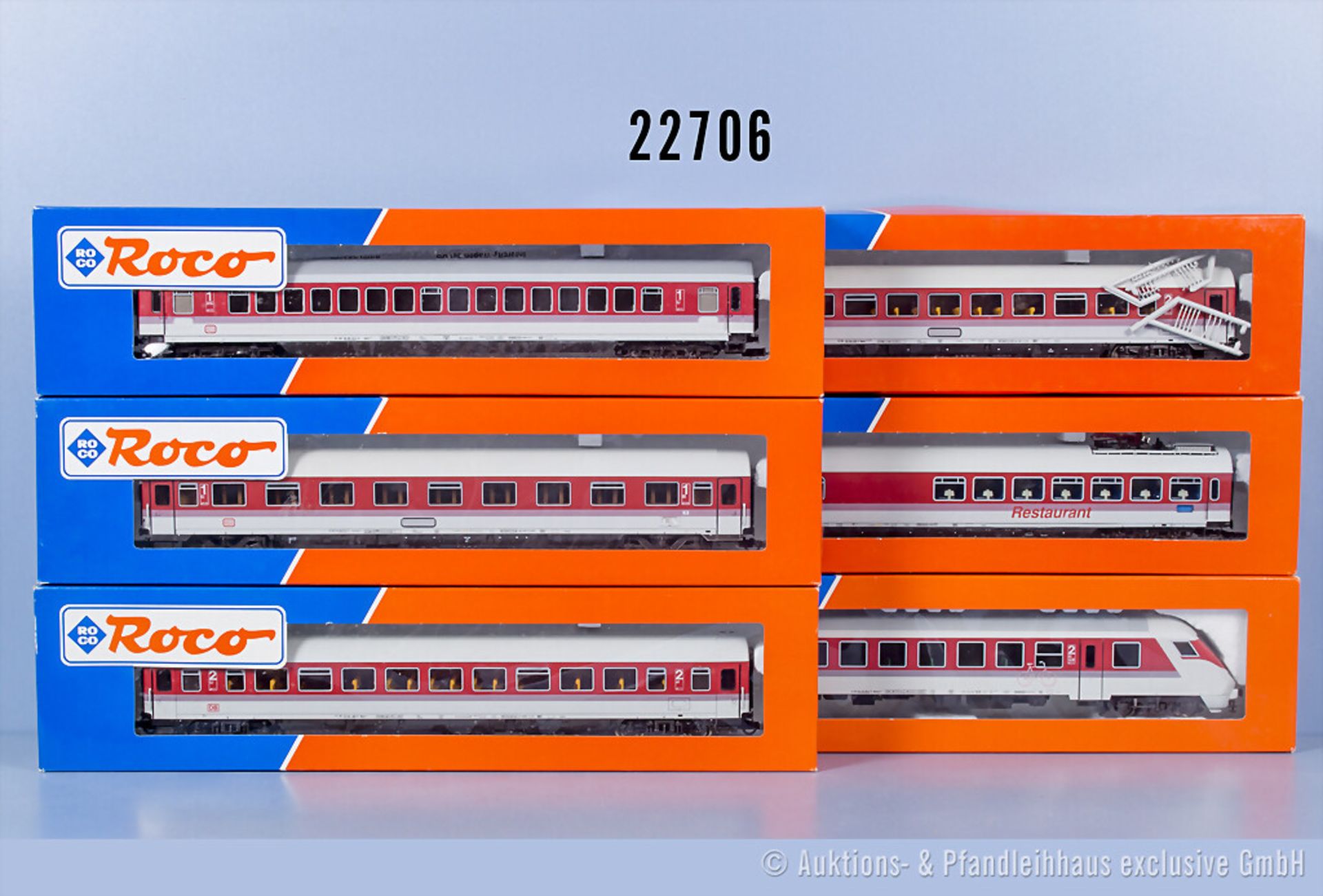 6 Roco H0 D-Zug Wagen, Z 1-2, in ...