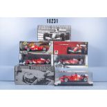 6 Hotwheels Racing Formel 1 Modellfahrzeuge, Michael Schumacher, dabei 248 F1, F2004 ...
