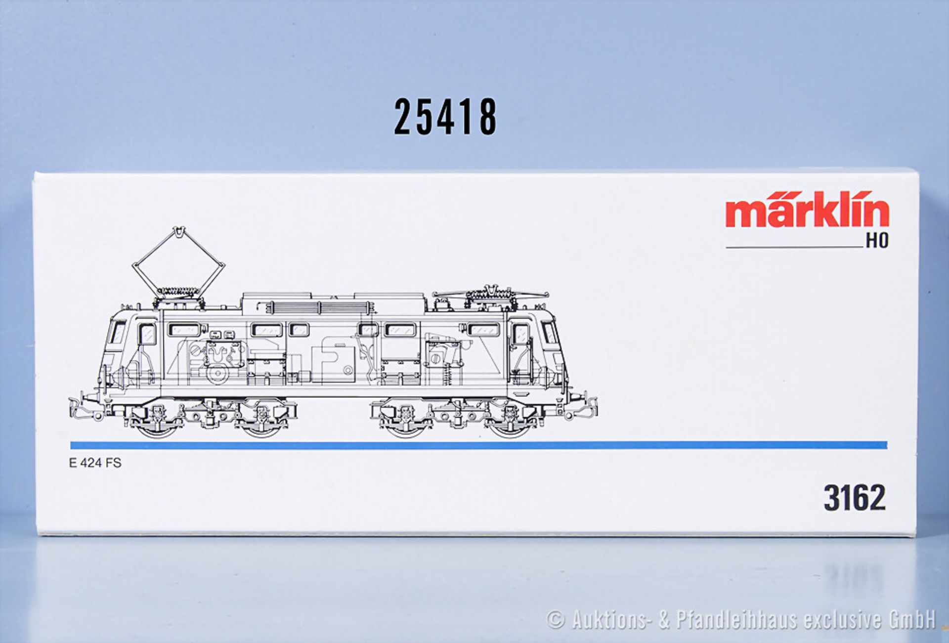 Märklin H0 3162 E-Lok der FS, BN 424 292, Z 1, in OVP, Inlet ...