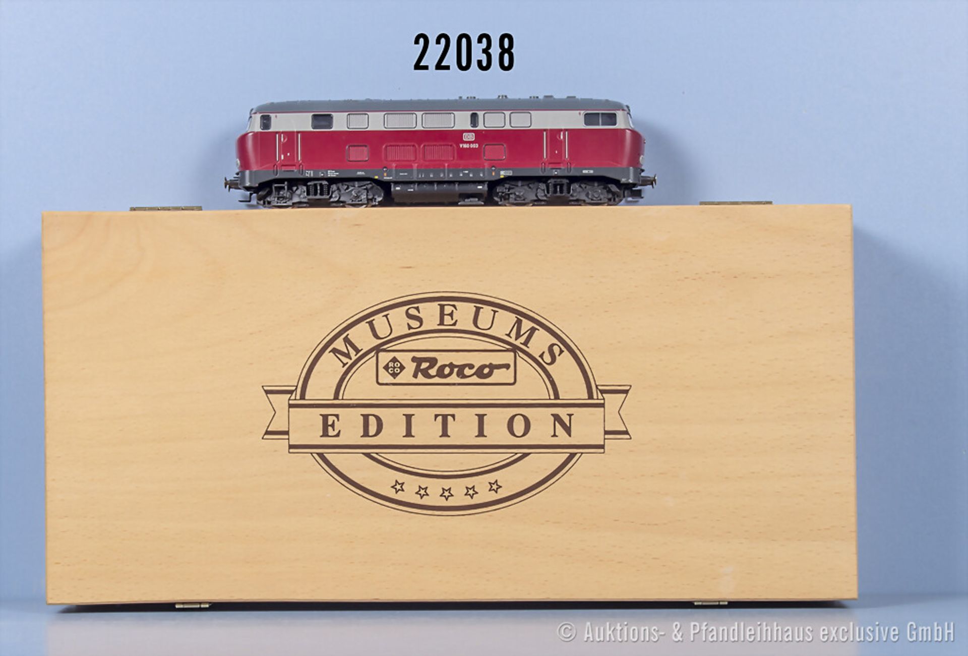 Roco Museumsedition H0 43840 Diesellok der DB, BN V 160 003, Z 1-2 in OVP, Begleitbuch ...