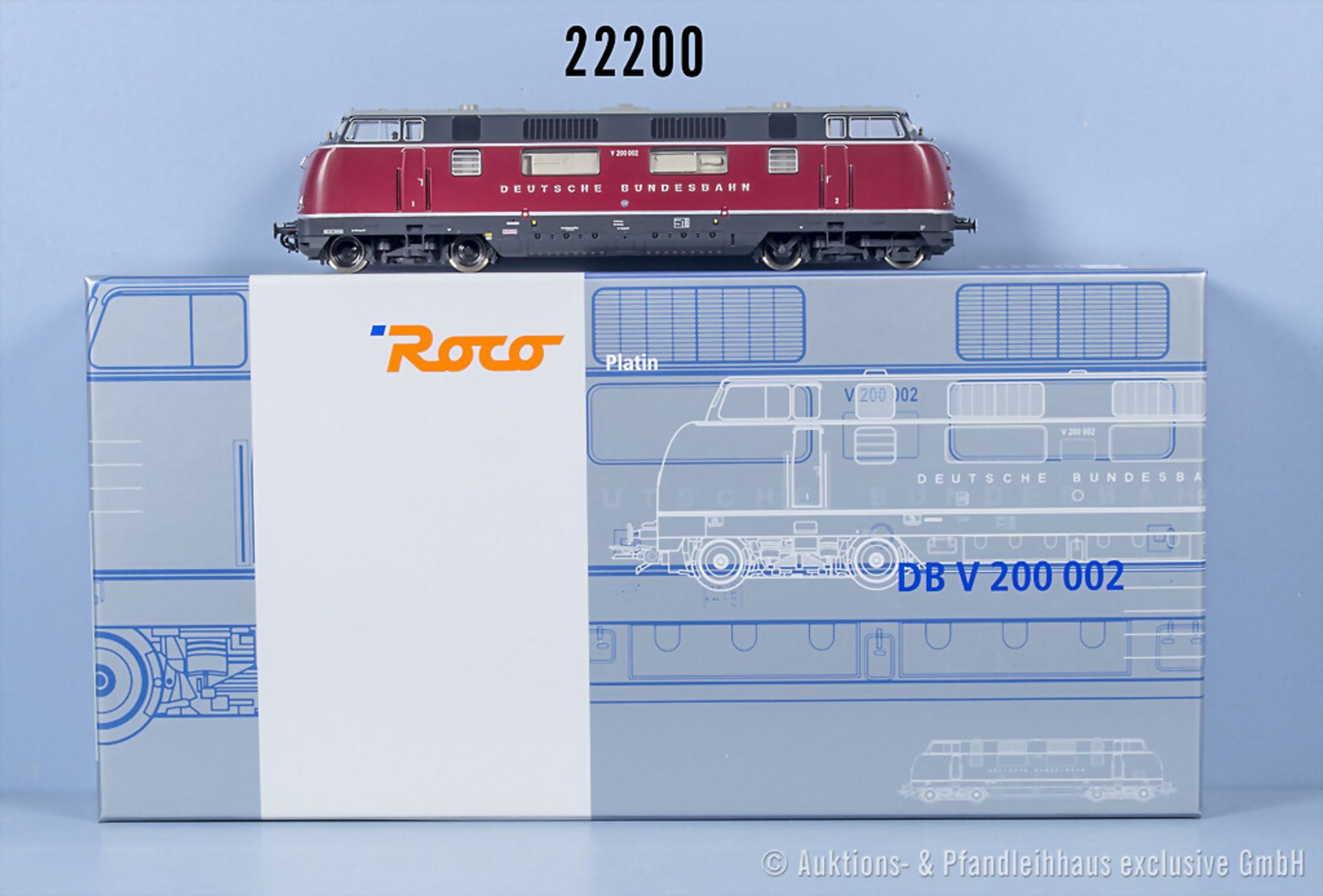 Roco H0 63930 Diesellok der DB, BN V200 002, mit Digitalschnittstelle, Z 0-1, in ...